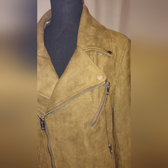 H&M Faux Suede Moto Style Jacket with Zipper details - Picture 2 of 14